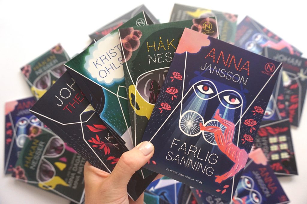 Presentask med fyra mini-deckare