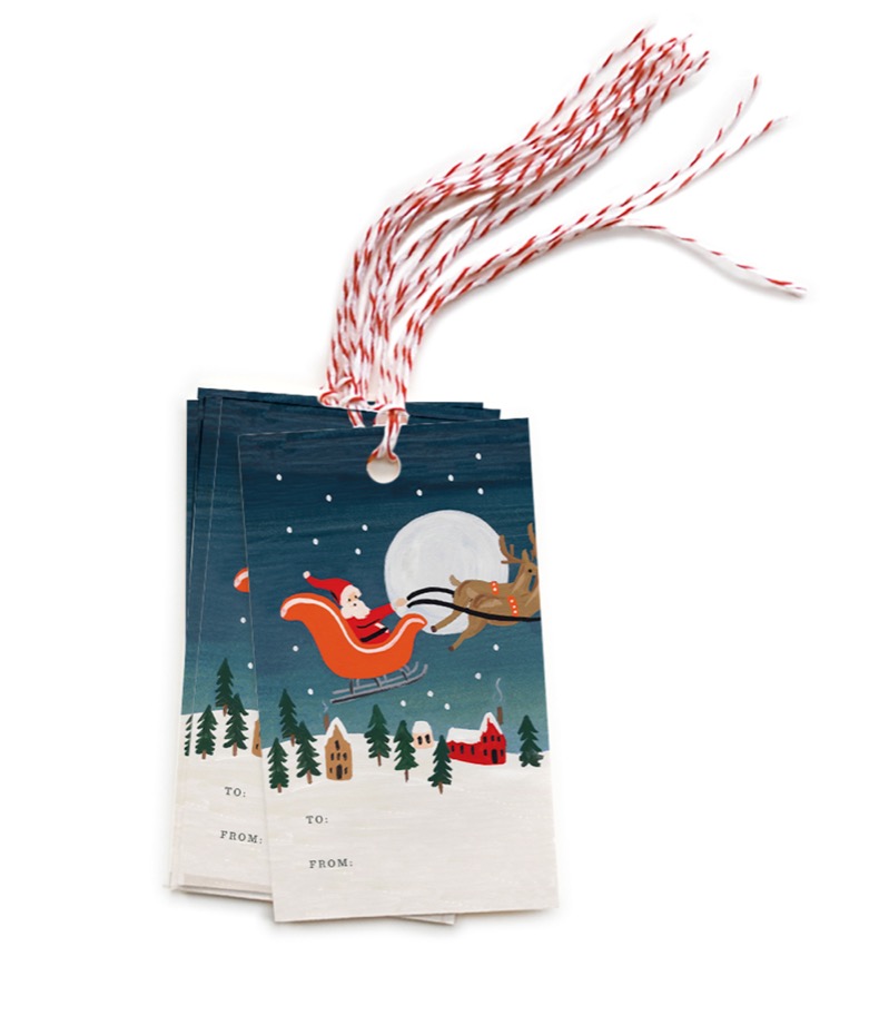 Rifle Paper Co. – Santas Sleigh Christmas Gift Tags Set