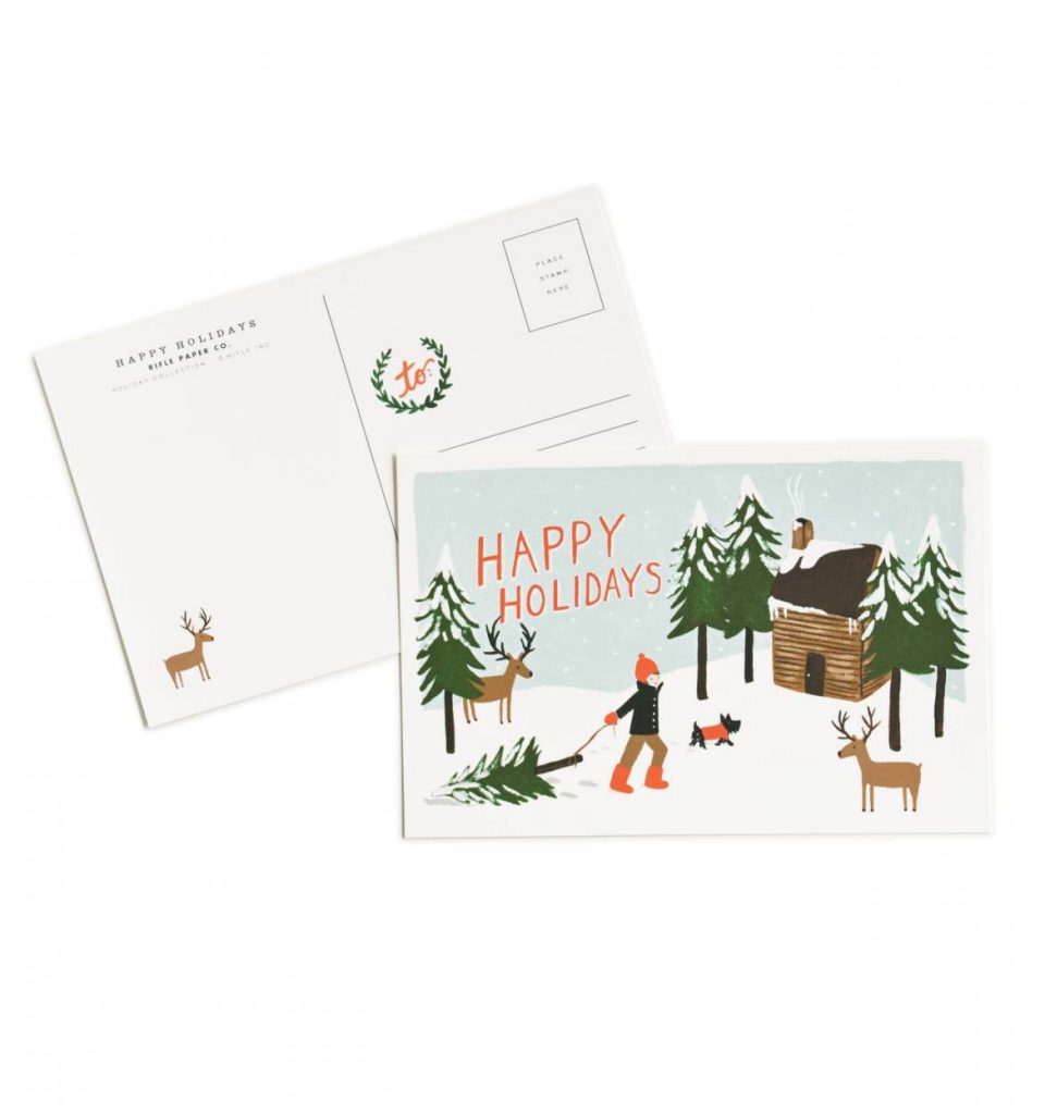 Rifle Paper Co. – Happy Holidays Christmas Postcards Set