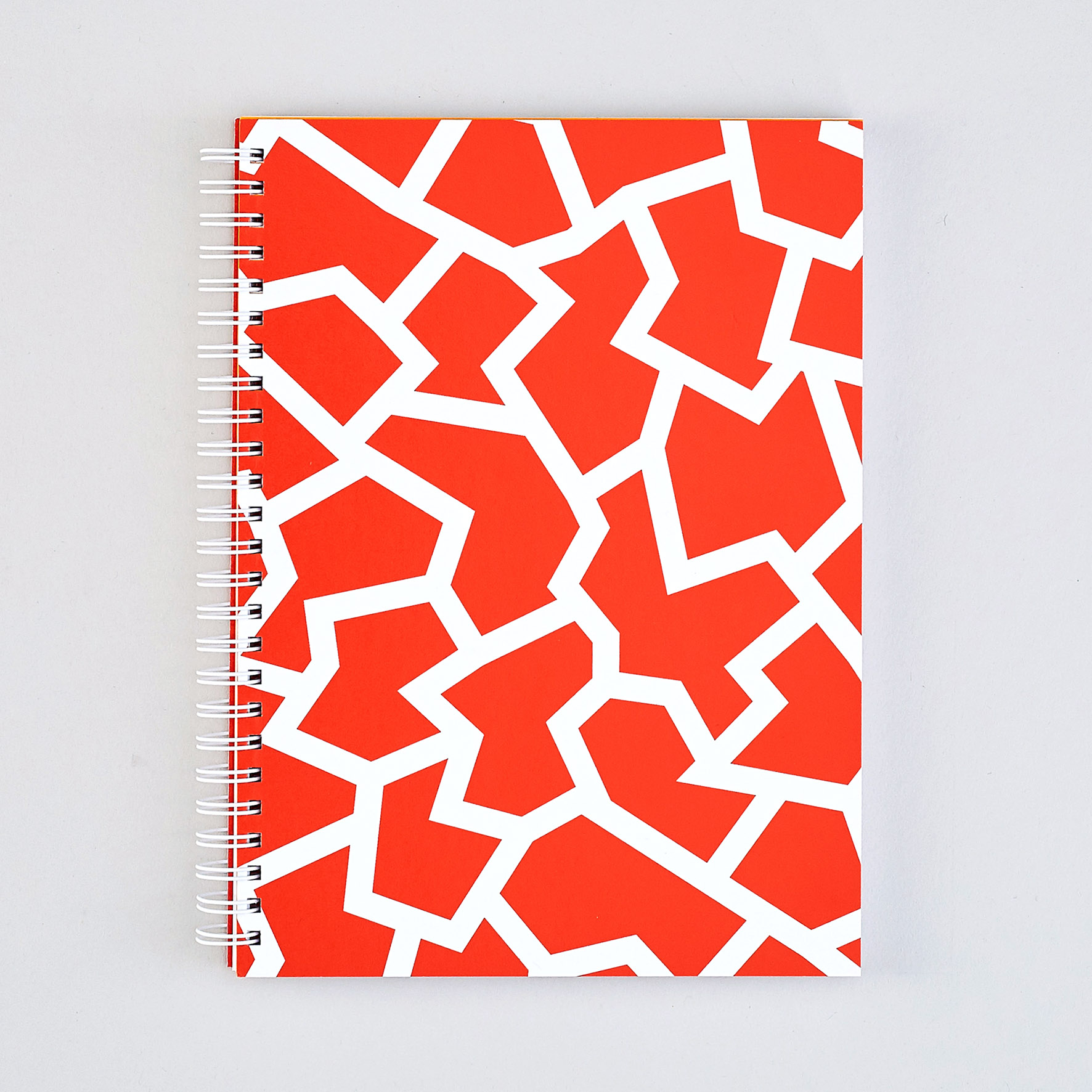 Wrap Notebook: Large Fracture Red/White