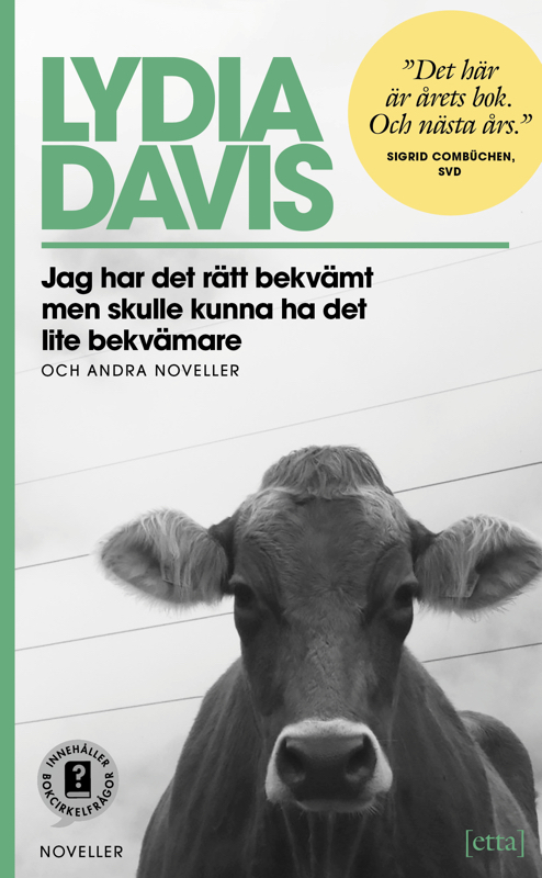 Jag har det rätt bekvämt men skulle kunna ha det lite bekvämare Lydia Davis