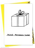David Shrigley Huge Poisonous Snake Greetings Card