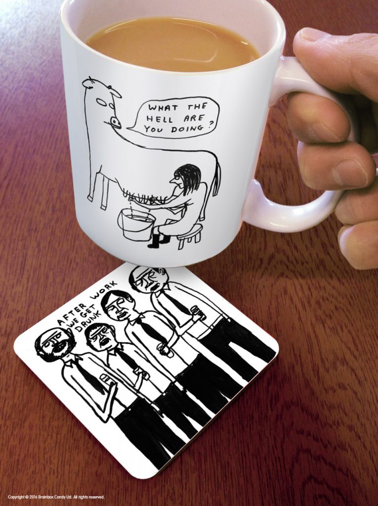 David Shrigley Coaster – After Work