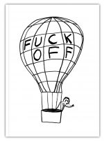 David Shrigley Fuck Off Balloon A6 Notebook / Notepad