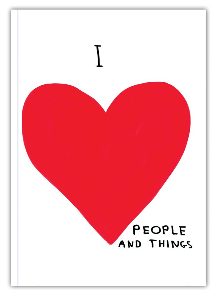David Shrigley A6 Notebook – I Love Poeple