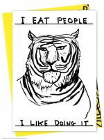 David Shrigley I Eat People Greetings Card