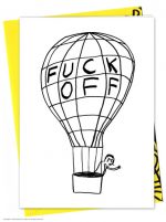 David Shrigley Fuck Off Balloon Greeting Card