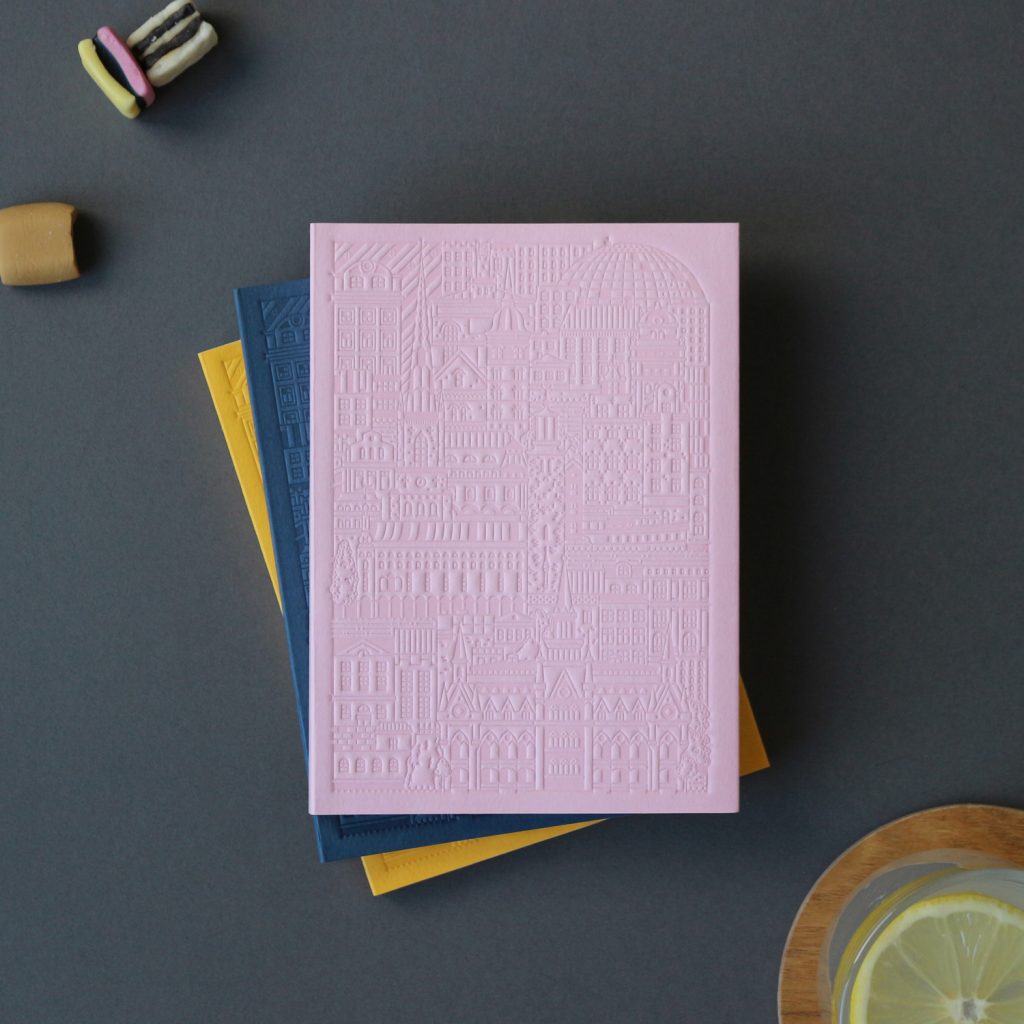 Stockholm Debossed Notebook (Blue)