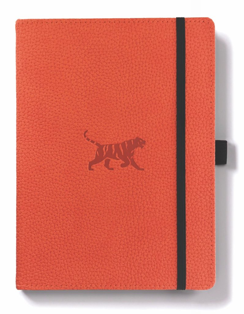 Dingbats* A5+ Wildlife Orange Tiger Notebook Plain
