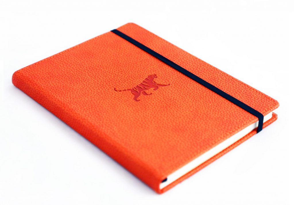 Dingbats* A5+ Wildlife Orange Tiger Notebook Plain