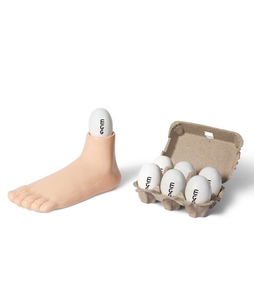 Curious Foot-Shaped Pedestal by David Shrigley