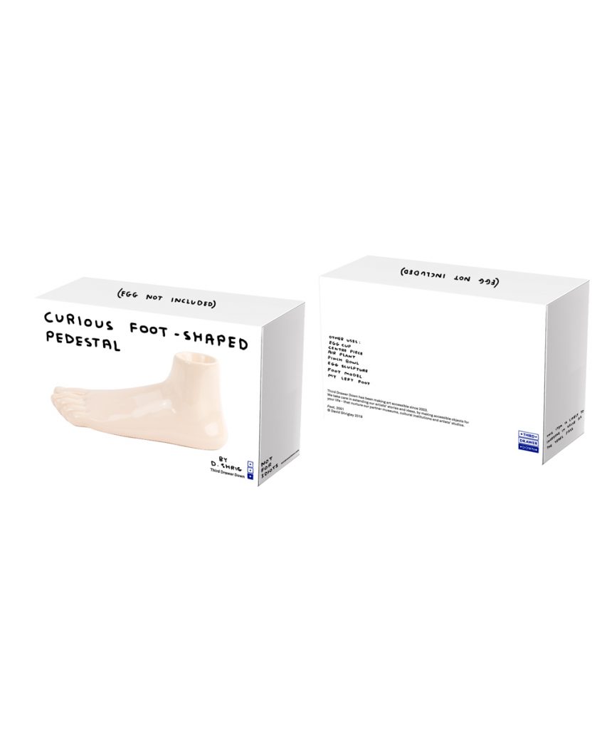 Curious Foot-Shaped Pedestal by David Shrigley