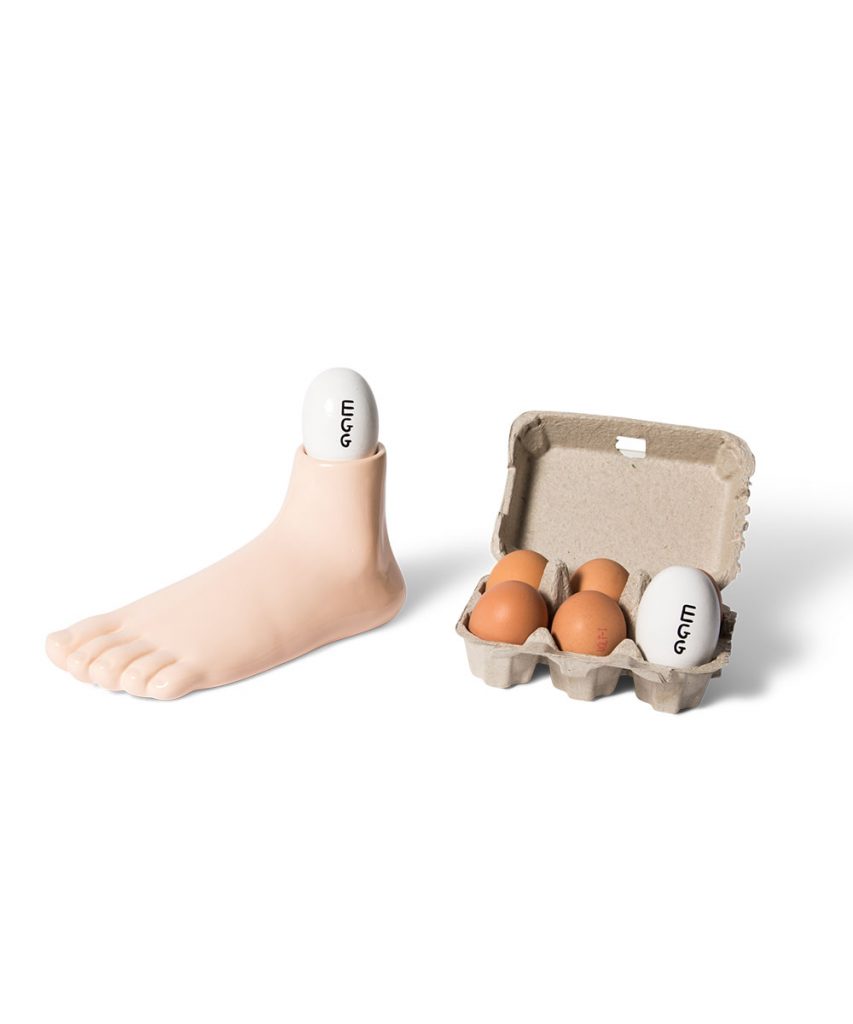 Curious Foot-Shaped Pedestal by David Shrigley