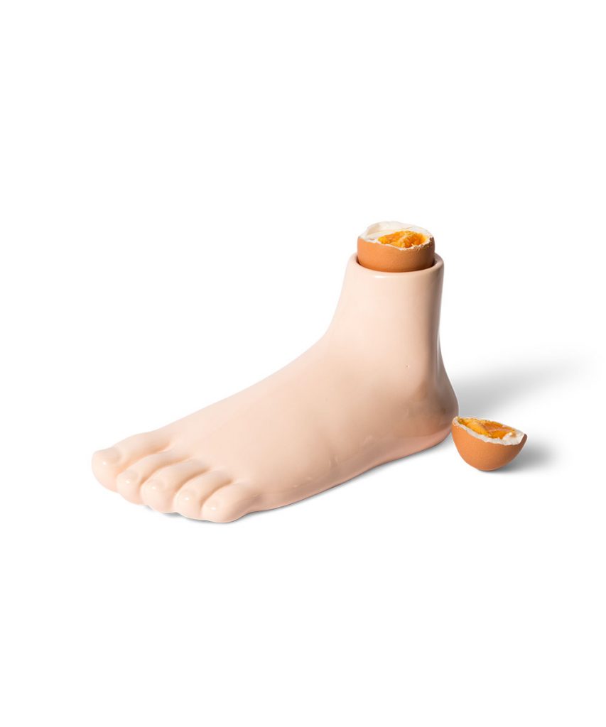 Curious Foot-Shaped Pedestal by David Shrigley