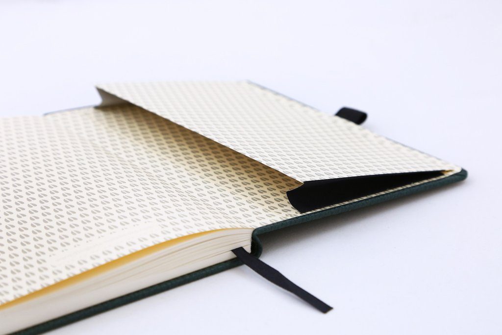 Dingbats* A5+ Wildlife Green Deer Notebook Plain