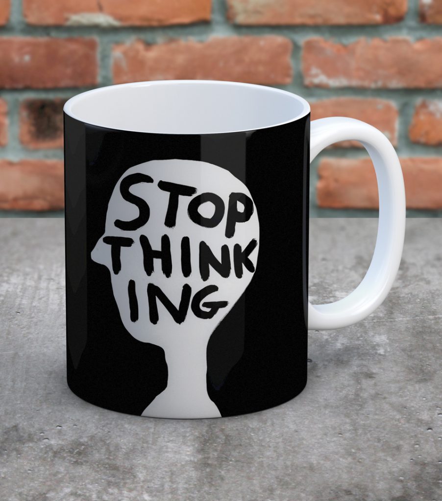 David Shrigley Boxed Mug – Stop Thinking