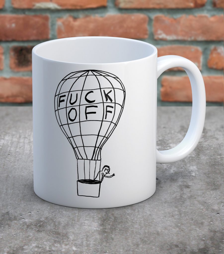 David Shrigley Boxed Mug – Fuck Off Balloon