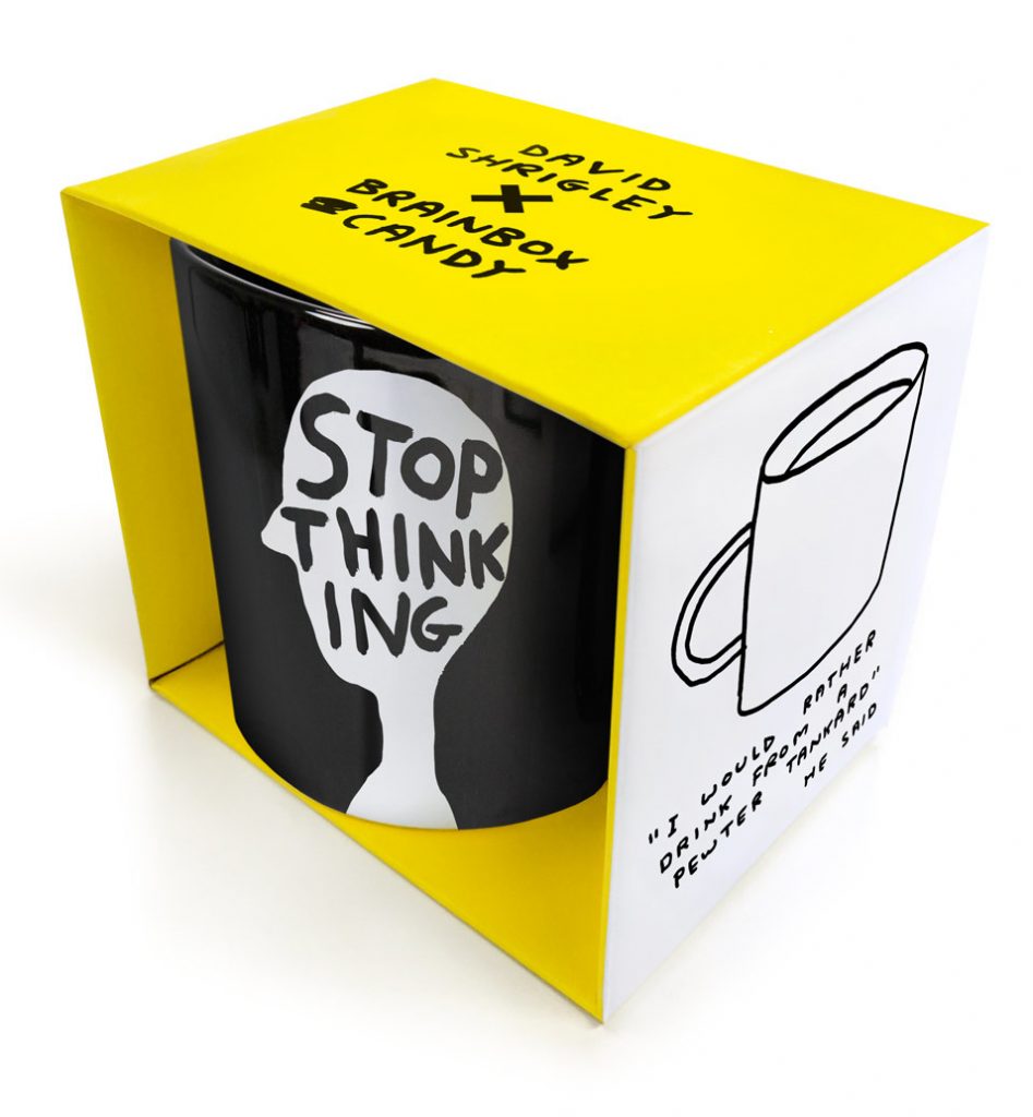 David Shrigley Boxed Mug – Stop Thinking
