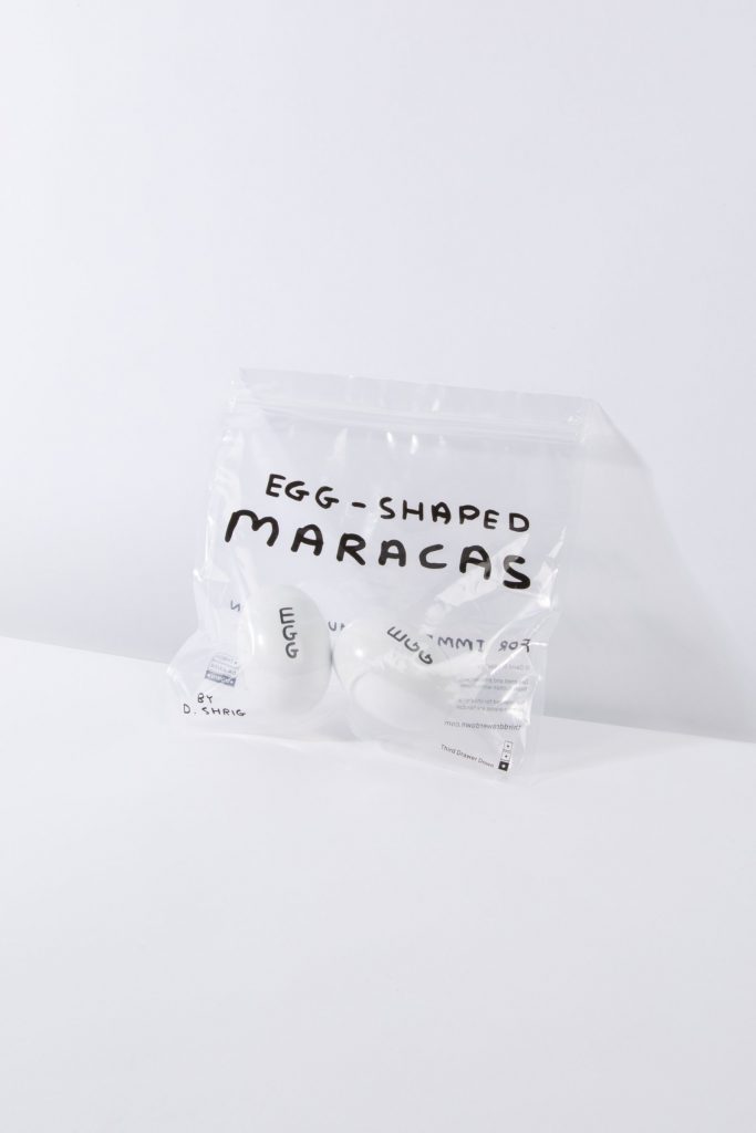 Egg-Shaped Maracas by David Shrigley