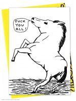 David Shrigley Greetings Card - Fuck You All