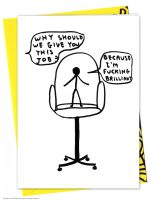 David Shrigley Greetings Card - Fucking Brilliant