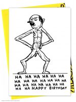 David Shrigley Greetings Card - Ha Ha Ha Ha