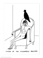 David Shrigley Postcard - Miserable Bastard