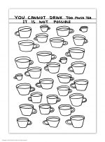 David Shrigley Postcard - Drink Too Much Tea