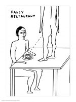 David Shrigley Postcard - Fancy Restaurant