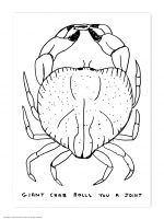 David Shrigley Postcard - Giant Crab