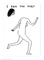 David Shrigley Postcard - Running Too Fast
