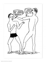 David Shrigley Postcard - Wearing Shorts