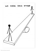 David Shrigley Postcard - We Need Each Other