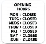 David Shrigley Coaster - Opening Hours