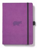 Dingbats* A5+ Wildlife Purple Hippo Notebook Lined