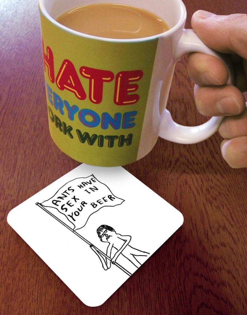 David Shrigley Coaster – Ants Have Sex In Beer