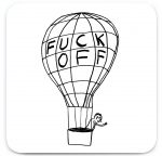 David Shrigley Coaster - Fuck Off Balloon