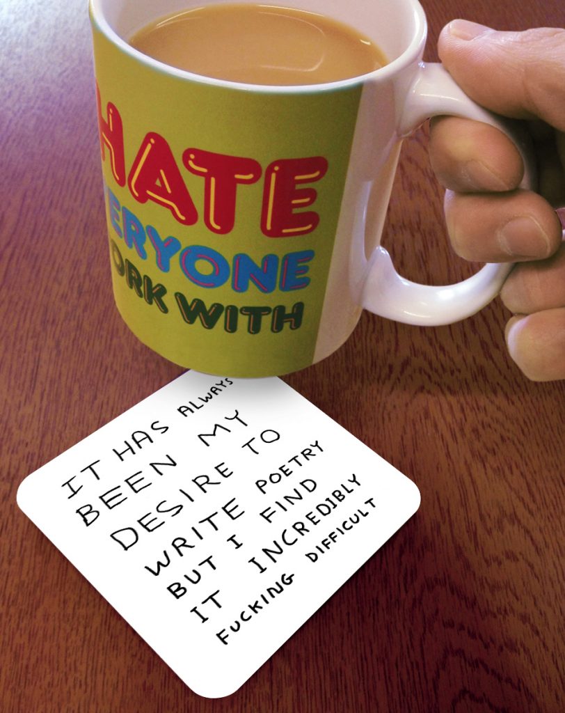 David Shrigley Coaster - Write Poetry