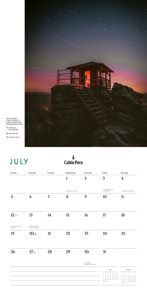 Cabin Porn 2020 Wall Calendar
