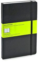 Moleskine Classic Notebook (Large, Plain, Black, Hardcover)