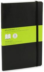 Moleskine Classic Notebook (Large, Plain, Black, Softcover)