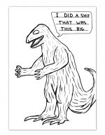 David Shrigley Postcard - Dinosaur Shit