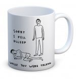 David Shrigley Boxed Mug - Sorry I Fell Asleep