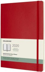 Moleskine Classic 2020 Weekly Planner (Soft Cover, XL, Scarlet Red)