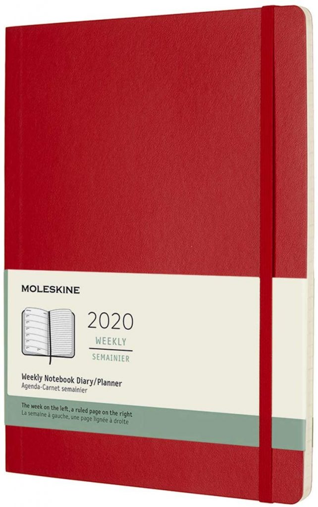 Moleskine Classic 2020 Weekly Planner (Soft Cover, XL, Scarlet R