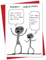 David Shrigley Christmas Card - Don't Give A Christmas Shit