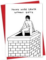 David Shrigley Christmas Card - Young Nude Santa