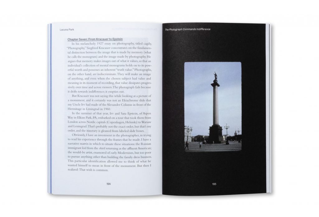 Lacuna Park: Essays and Other Adventures in Photography by Nicholas Muellner