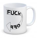 David Shrigley Boxed Mug - Fuck Off Arrow