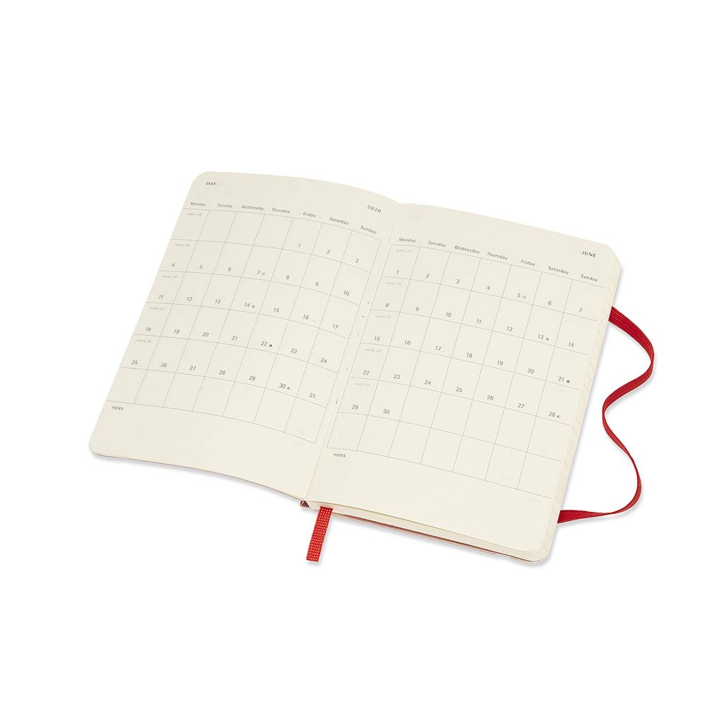 Moleskine Classic 2020 Weekly Planner (Soft Cover, Pocket, Scarl